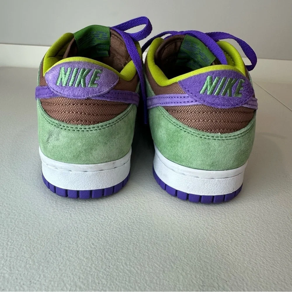 Nike Men’s Green Brown Purple Dunk Low SP Veneer Basketball Sneakers Size 8